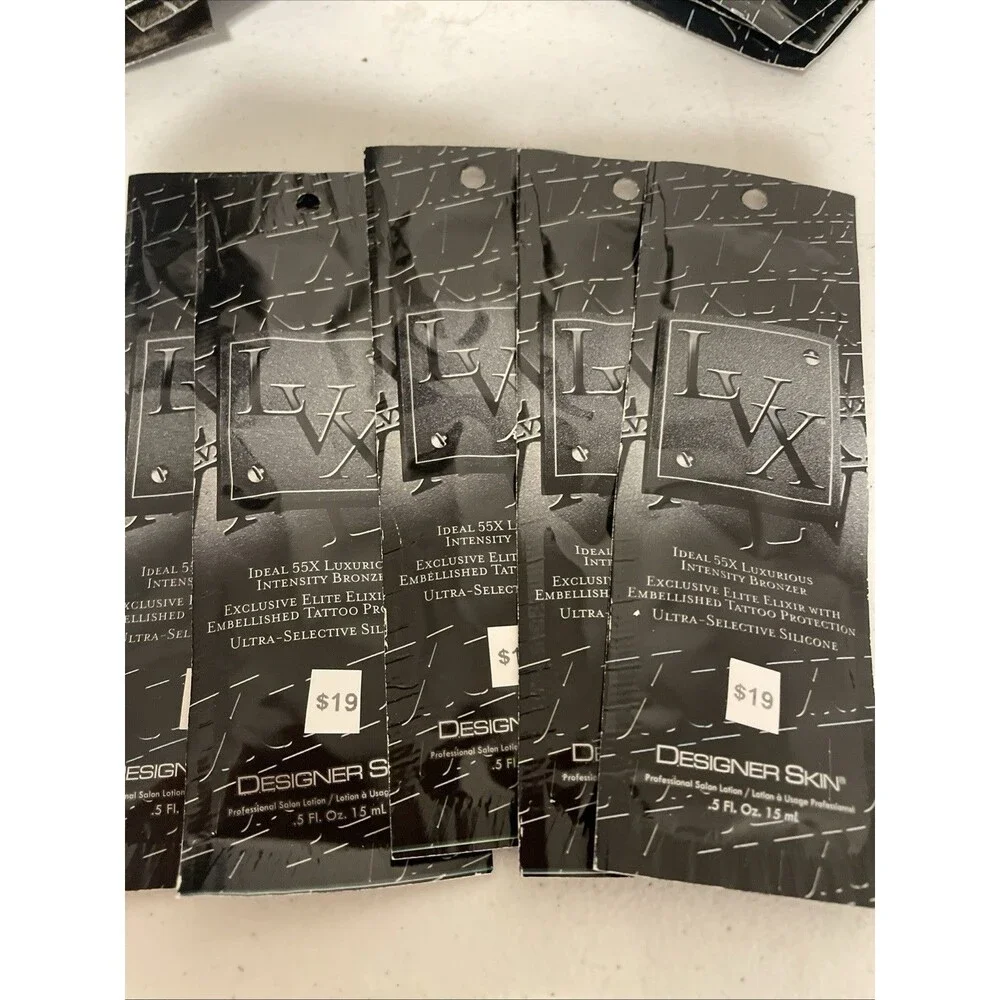 5 LVX Bronzer Tanning Lotion Packets by Designer Skin
